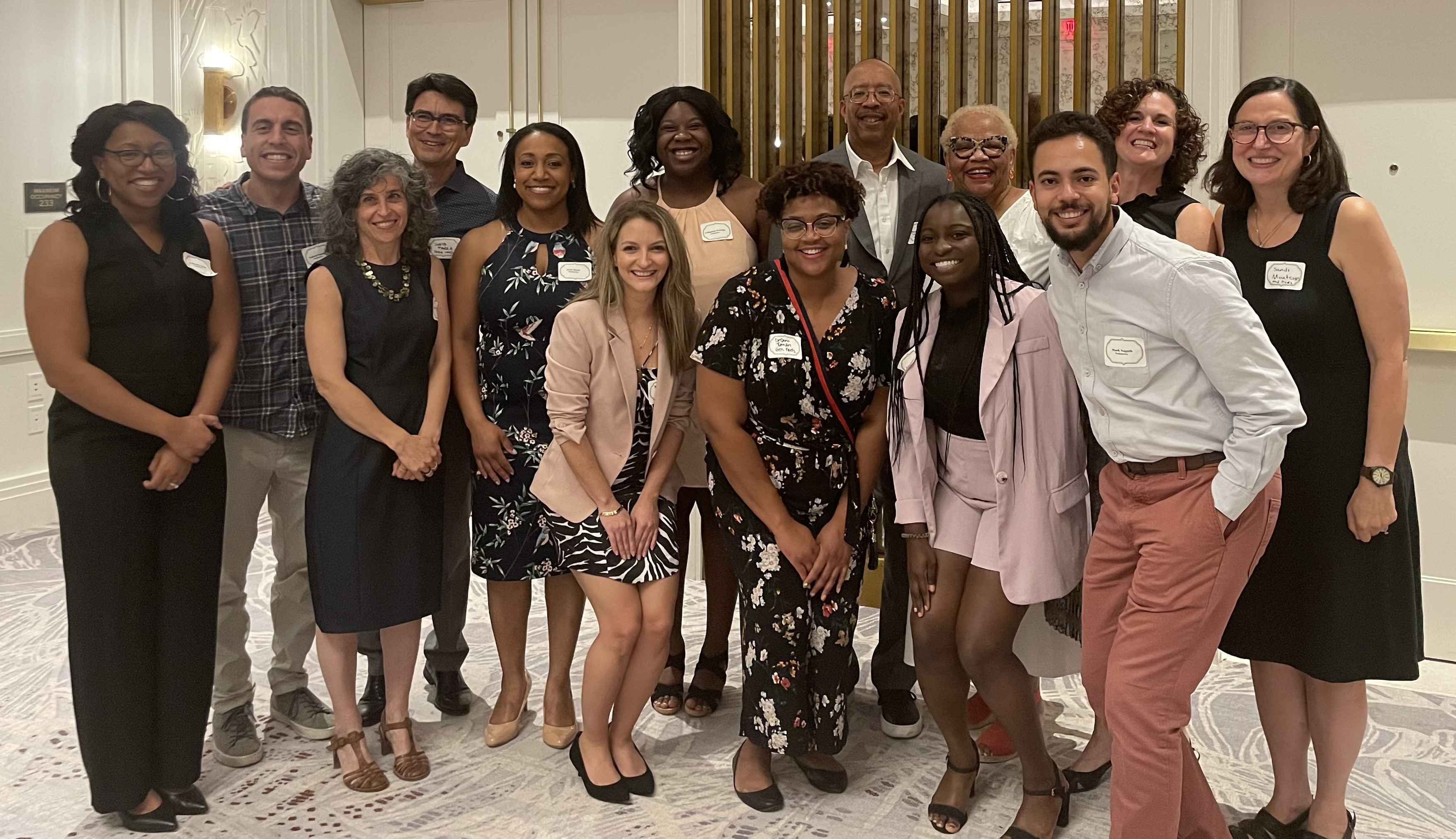 Diversity welcome dinner group photo