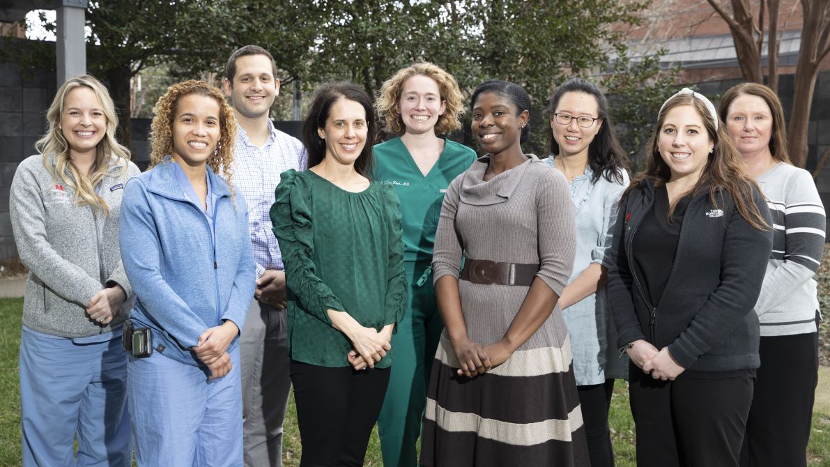 Neonatology fellows pose for a group photo