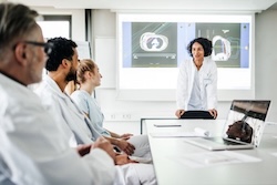 medical students in a classroom