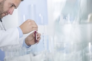 medical scientist working in a lab